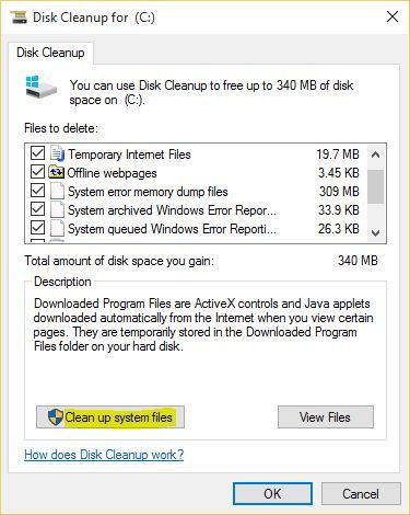 Delete Windows 10 Update Files