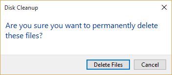 Are you sure you want to permanently delete thes files
