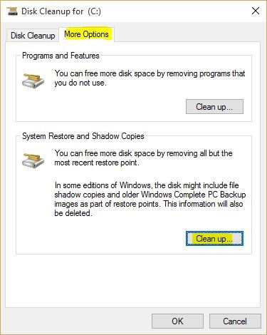 Delete Windows 10 System Restore and Shadow Copies